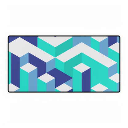 Isometric Blue Desk Mat