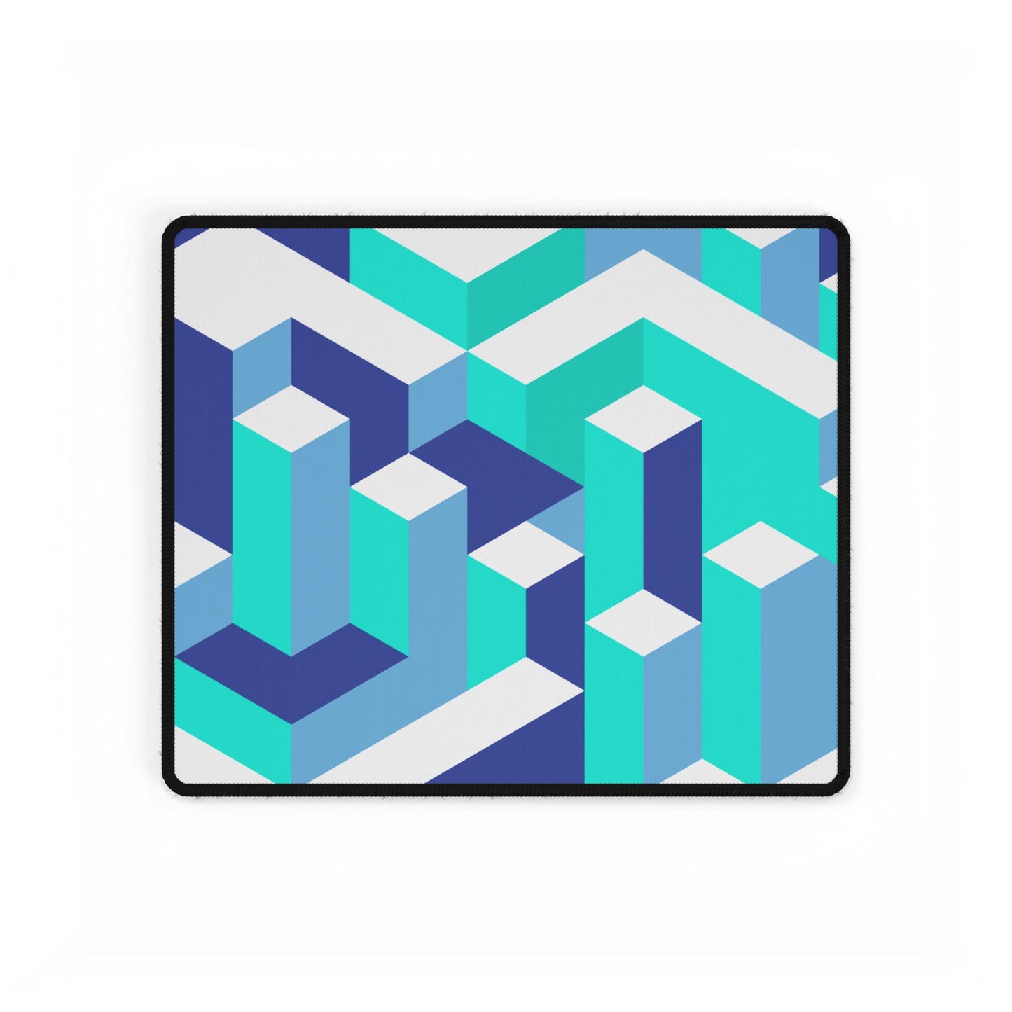 Isometric Blue Desk Mat
